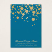 Schmuck Earring Display Card Gold Dots Blue (Rückseite)