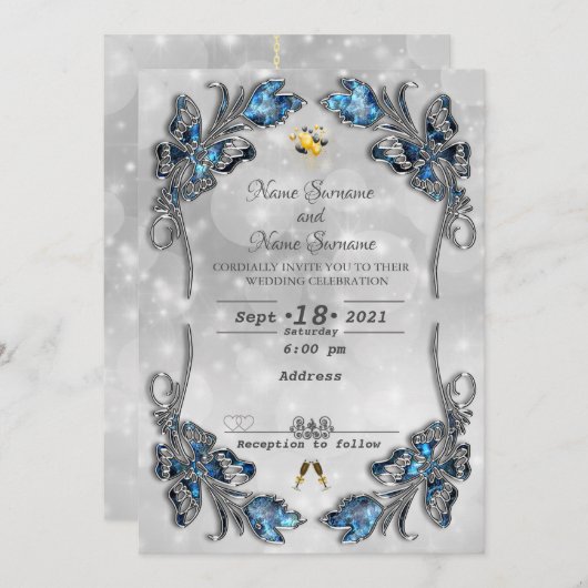 Schmuck Einladung (Vorne/Hinten)