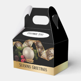 Schmuck, Evergreen und Gold Ribbon Fvor Box Geschenkschachtel