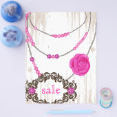 Schmuck Flyer Rose Necklace Brown Pink (Einzeln)