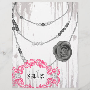 Schmuck Flyer Rose Necklace Gray Pink