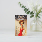 Schmuck-Frauen-Goldspitze Visitenkarte (Stehend Vorderseite)