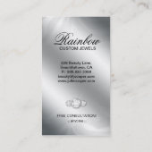 Schmuck-Geschäfts-Karten-Glitzerzebra-Rosa-Blau Visitenkarte (Rückseite)