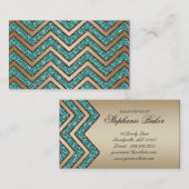 Schmuck-Geschäfts-Karten-Zickzack Schein-Gold Visitenkarte (Vorne/Hinten)