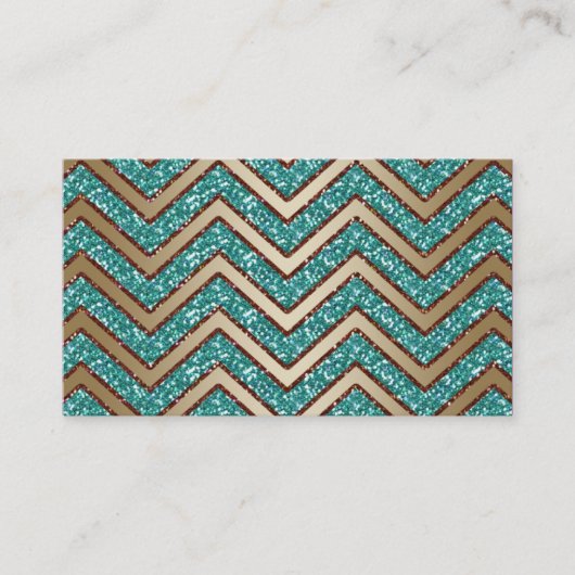 Schmuck-Geschäfts-Karten-Zickzack Schein-Gold Visitenkarte (Vorderseite)