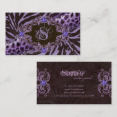 Schmuck-Geschäfts-Kartentierzebra-Leopard lila Visitenkarte (Vorne/Hinten)