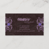 Schmuck-Geschäfts-Kartentierzebra-Leopard lila Visitenkarte (Rückseite)
