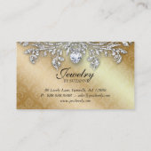 Schmuck-Geschäfts-Kartezebra-Glitzer-Rosa-Gold Visitenkarte (Rückseite)