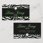 Schmuck-Geschäfts-Kartezebra-Limoner Punkt-Diamant Visitenkarte (Vorne/Hinten)