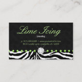 Schmuck-Geschäfts-Kartezebra-Limoner Punkt-Diamant Visitenkarte (Rückseite)