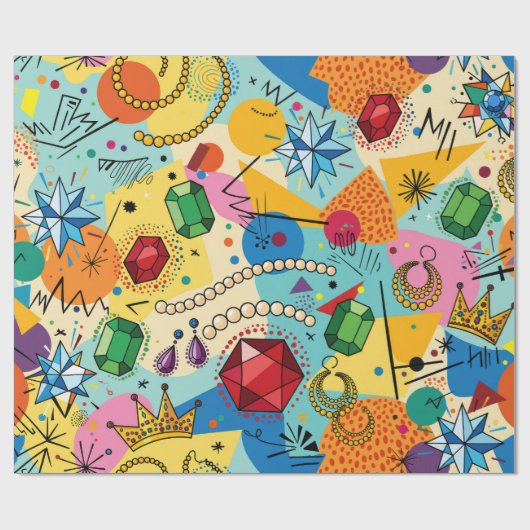 Schmuck Geschenkpapier (Flach)