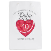 Schmuck-Geschenktasche des Jahrestages des Rubins Mittlere Geschenktüte (Vorderseite)