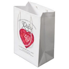 Schmuck-Geschenktasche des Jahrestages des Rubins Mittlere Geschenktüte