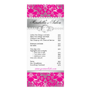 Schmuck-Gestell-Karten-Blumendamast-Rosa Werbekarte