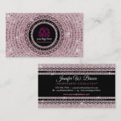 Schmuck Glitzer Pink Diamonds Visitenkarte (Vorne/Hinten)