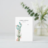Schmuck-Grafikkarte verdienen ・ Blühende Kaktus Visitenkarte (Stehend Vorderseite)