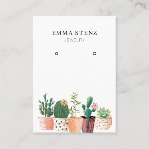 Schmuck-Grafikkarte verdienen ・ Blühende Kaktus Visitenkarte