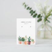 Schmuck-Grafikkarte verdienen ・ Blühende Kaktus Visitenkarte (Stehend Vorderseite)