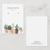 Schmuck-Grafikkarte verdienen ・ Blühende Kaktus Visitenkarte (Vorne/Hinten)