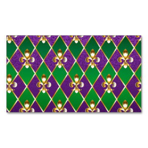 Schmuck Hintergrund Mardi Gras Magnetische Visitenkarte
