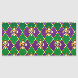 Schmuck Hintergrund Mardi Gras Magnetkarte