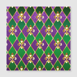 Schmuck Hintergrund Mardi Gras Magnetkarte