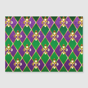 Schmuck Hintergrund Mardi Gras Magnetkarte