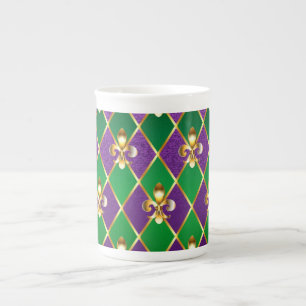 Schmuck Hintergrund Mardi Gras Porzellantasse