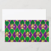 Schmuck Hintergrund Mardi Gras Save The Date (Vorne/Hinten)