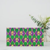 Schmuck Hintergrund Mardi Gras Save The Date (Stehend Vorderseite)