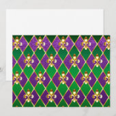 Schmuck Hintergrund Mardi Gras Save The Date (Vorne/Hinten)