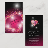 Schmuck Hot Pink Diamonds Heart Visitenkarte (Vorne/Hinten)