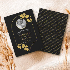 Schmuck inspiriert Rahmen und Blätter Dankeskarte