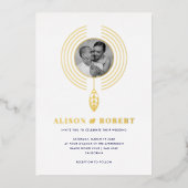 Schmuck inspiriert Rahmen und Foto Folieneinladung (Vorderseite)