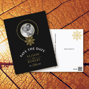 Schmuck inspiriert Rahmen und Initialen Save the D Postkarte