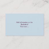 Schmuck-Käufer-Visitenkarten Visitenkarte (Rückseite)