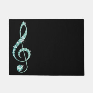 Schmuck Kristall Musiknote Rug Fußmatte