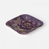 Schmuck Lila Party Pappteller (Gewinkelt)