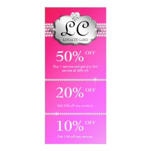 Schmuck-Marketing kardiert rotes Rosa Werbekarte