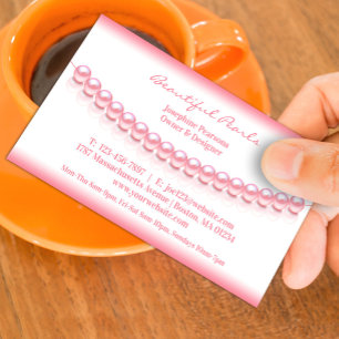 Schmuck Pearl Business Card Visitenkarte