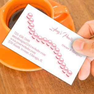 Schmuck Pearl Business Card Visitenkarte