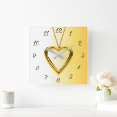 Schmuck Quadratische Wanduhr (Zuhause)