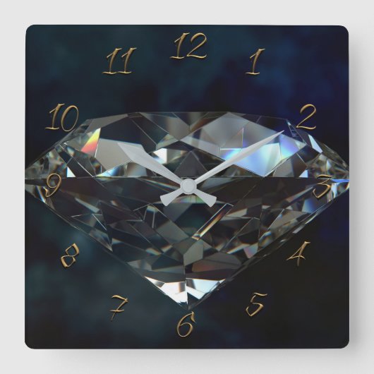 Schmuck Quadratische Wanduhr (Vorderseite)