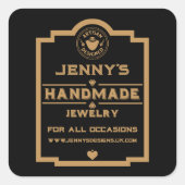 Schmuck Quadratischer Aufkleber (Vorderseite)