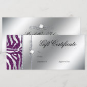 Schmuck Rack Card Zebra Lila Sparkle Silver (Vorne/Hinten)