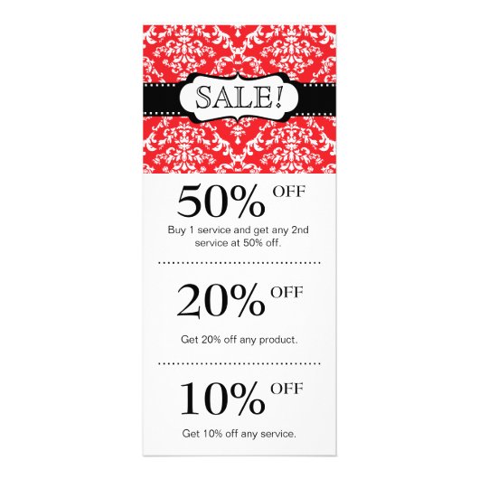 Schmuck / Salon Weihnachtskarte Loyalität Damask Werbekarte (Vorne)