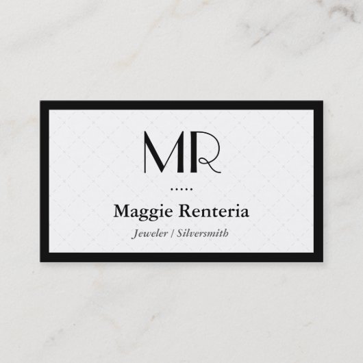 Schmuck / Silberschmied - Sauberes, stylisches Mon Visitenkarte (Vorderseite)