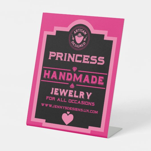 Schmuck Sockelschild (Vorderseite)