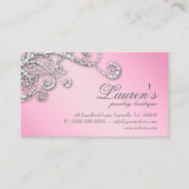 Schmuck Swirl Loyalty Card Glitzer Diamonds Pink Treuekarte (Vorderseite)