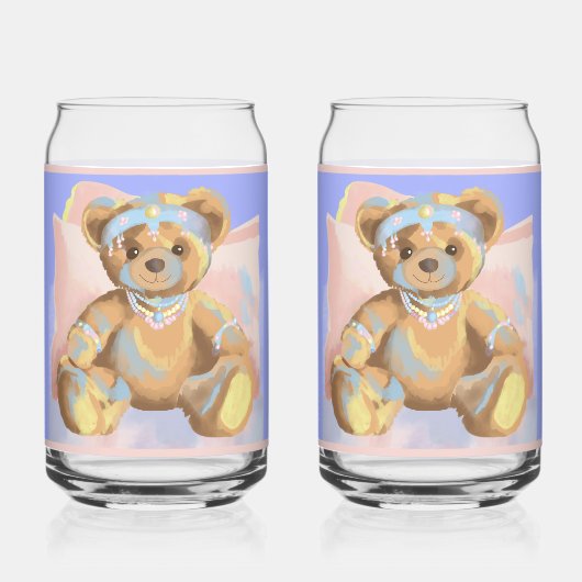 Schmuck Teddy Soda Glas (Vorderseite)